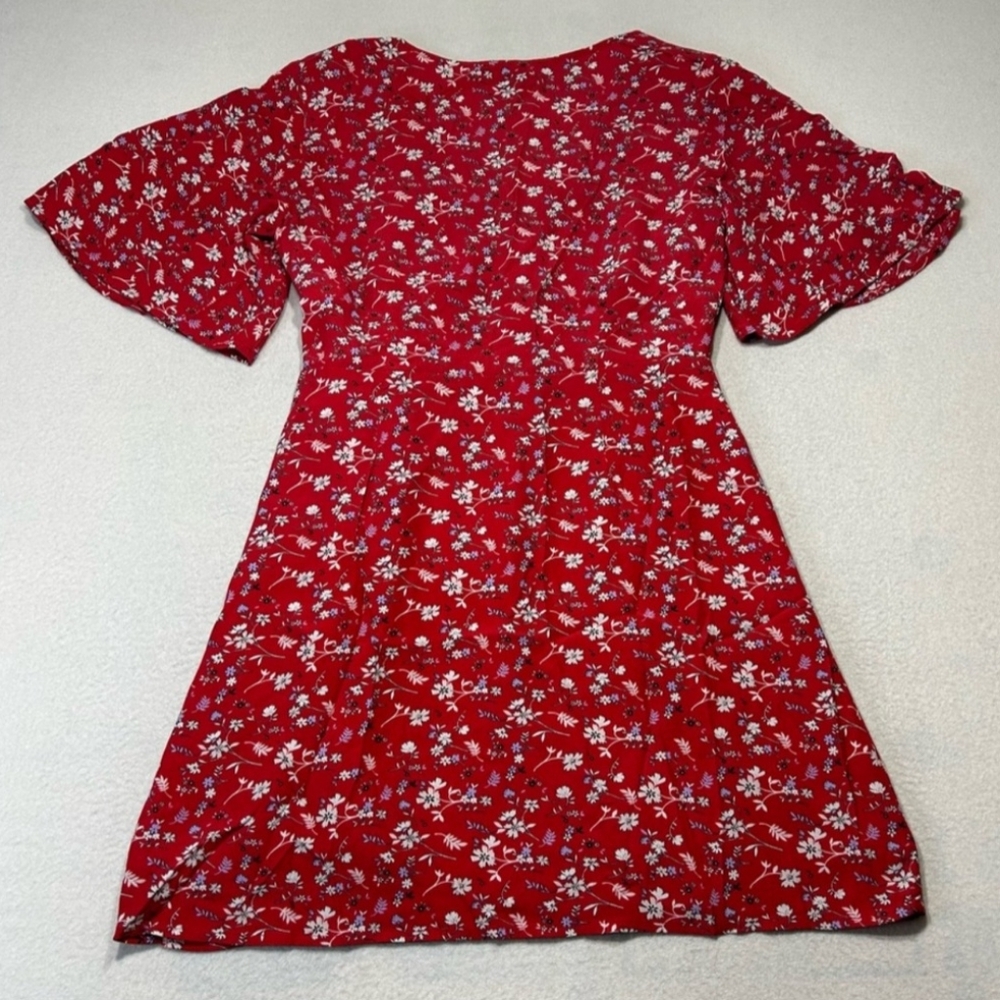 SANCTUARY Girl on Fire Faux wrap. Red and floral print. Size Sm - Picture 11 of 12